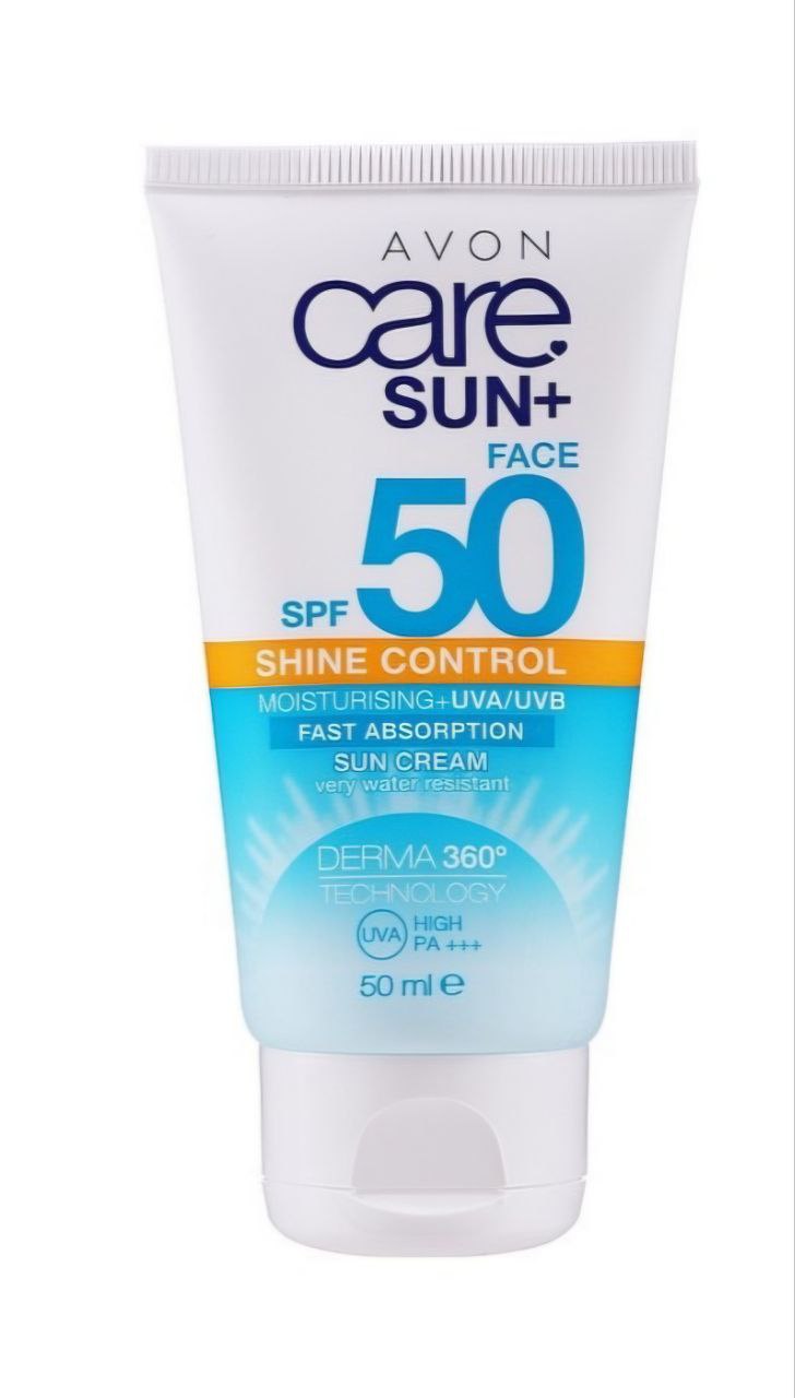 کرم ضد آفتاب آون مدل shine control مخصوص پوست چرب و مختلط بی رنگ 50میل